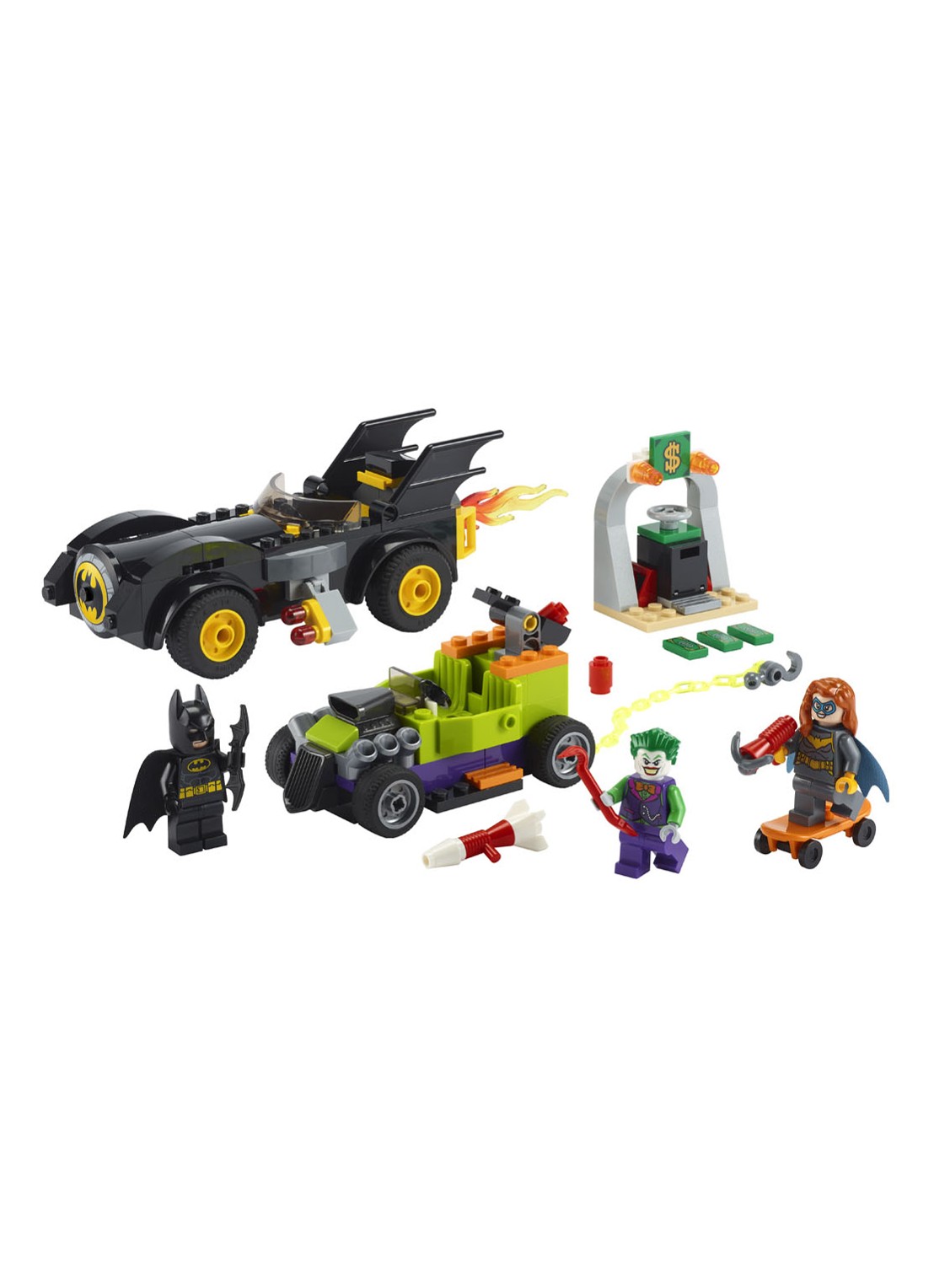 LEGO DC Comics Super Heroes Batman vs. The Joker: Batmobile achtervolging - 76180 - voorkant 7 zwart