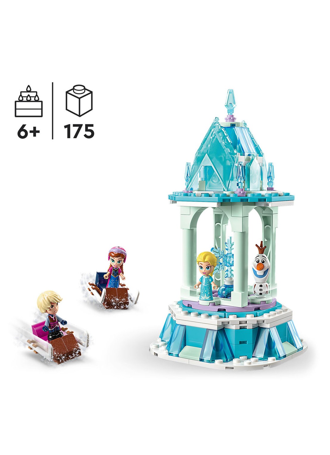 LEGO Disney Frozen De magische draaimolen van Anna en Elsa - bouwset 43218  - achterkant 2 multicolor
