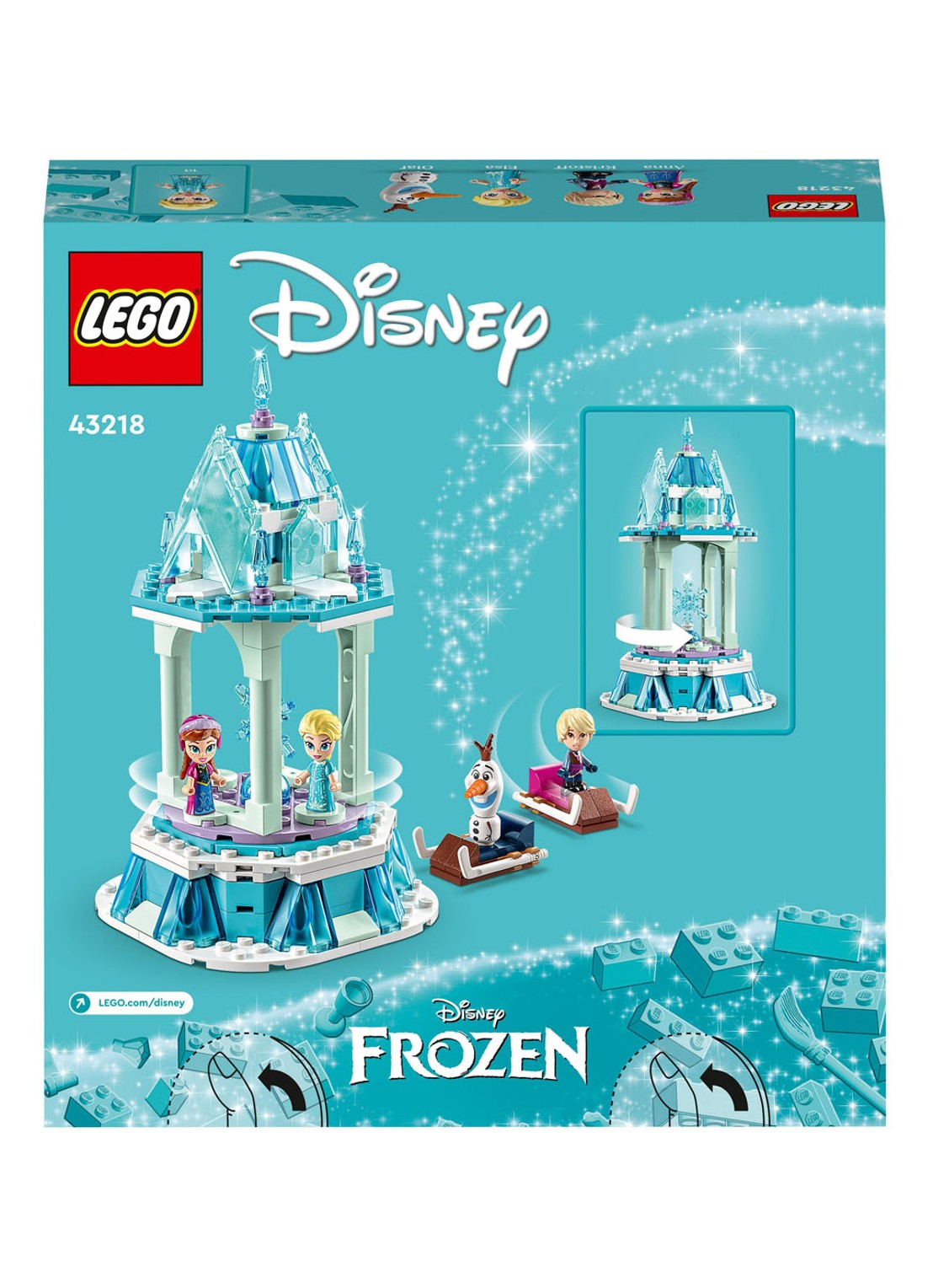 LEGO Disney Frozen De magische draaimolen van Anna en Elsa - bouwset 43218  - voorkant 4 multicolor