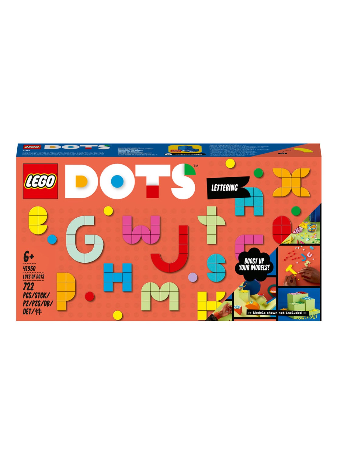 LEGO DOTS - Enorm veel DOTS letterpret DIY Craft set - 41950 - voorkant multicolor
