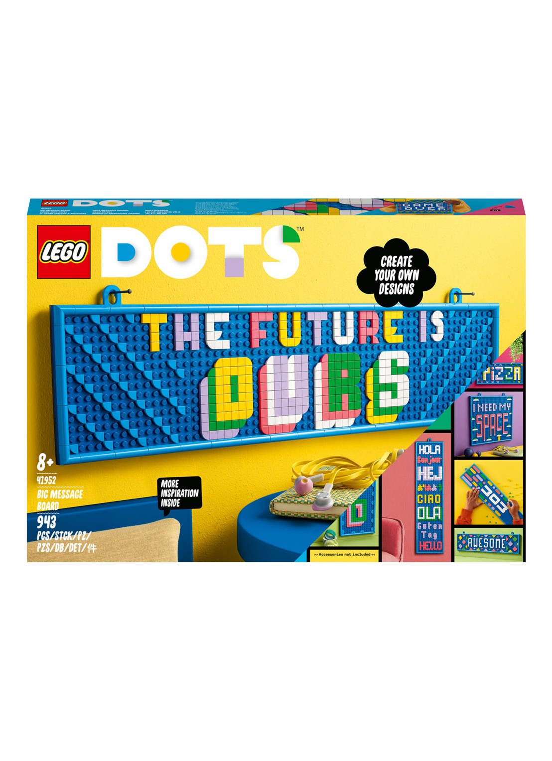 LEGO DOTS Groot Notitiebord Kunst en Knutselset - 41952 - voorkant multicolor
