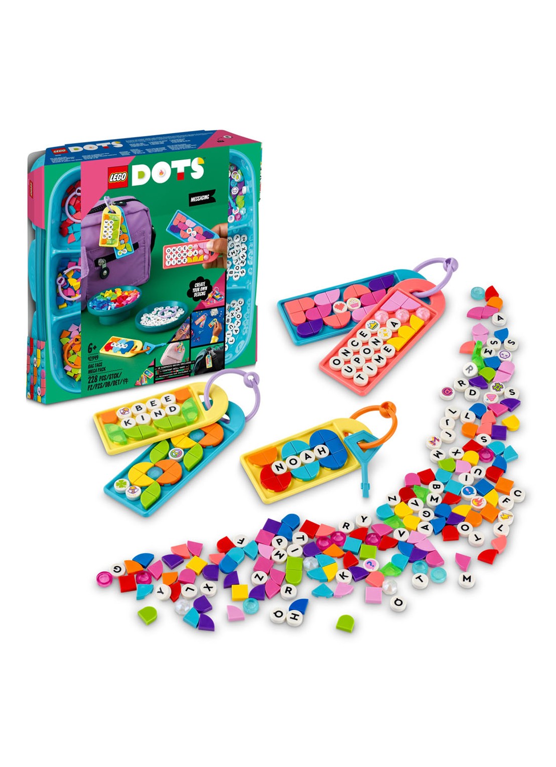 LEGO DOTS Taslabels Megapack - berichten megapack - 41949 - detail 3 multicolor
