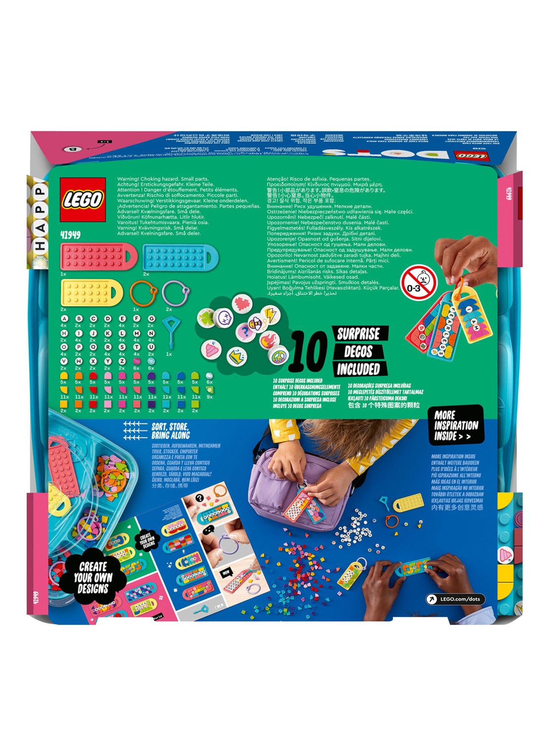 LEGO DOTS Taslabels Megapack - berichten megapack - 41949 - detail 7 multicolor