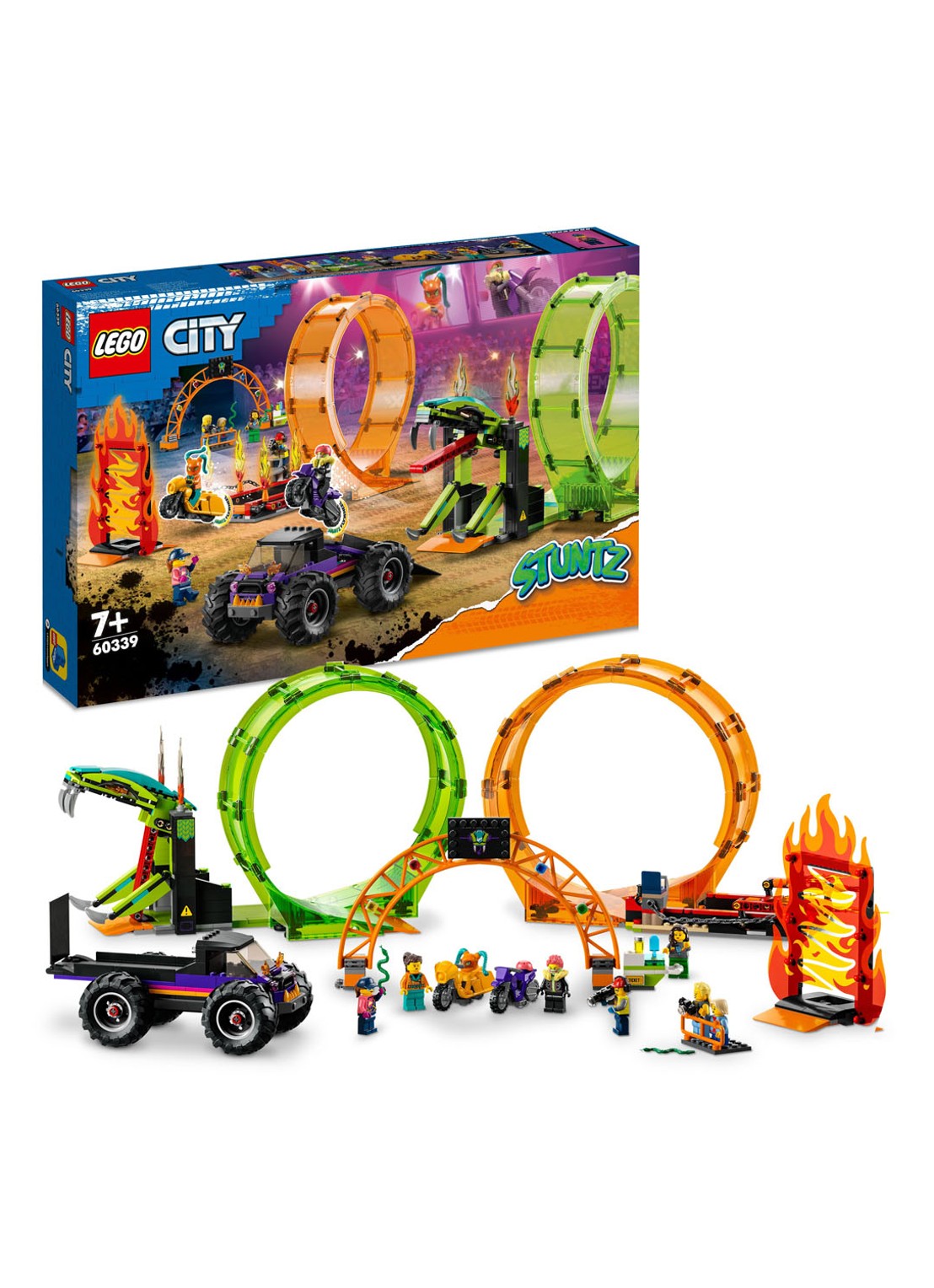 LEGO Dubbele looping stuntarena - 60339 - detail 3 multicolor