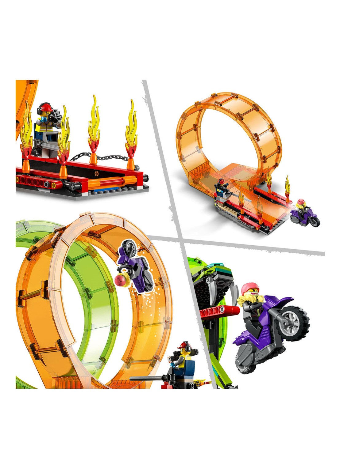 LEGO Dubbele looping stuntarena - 60339 - detail 4 multicolor