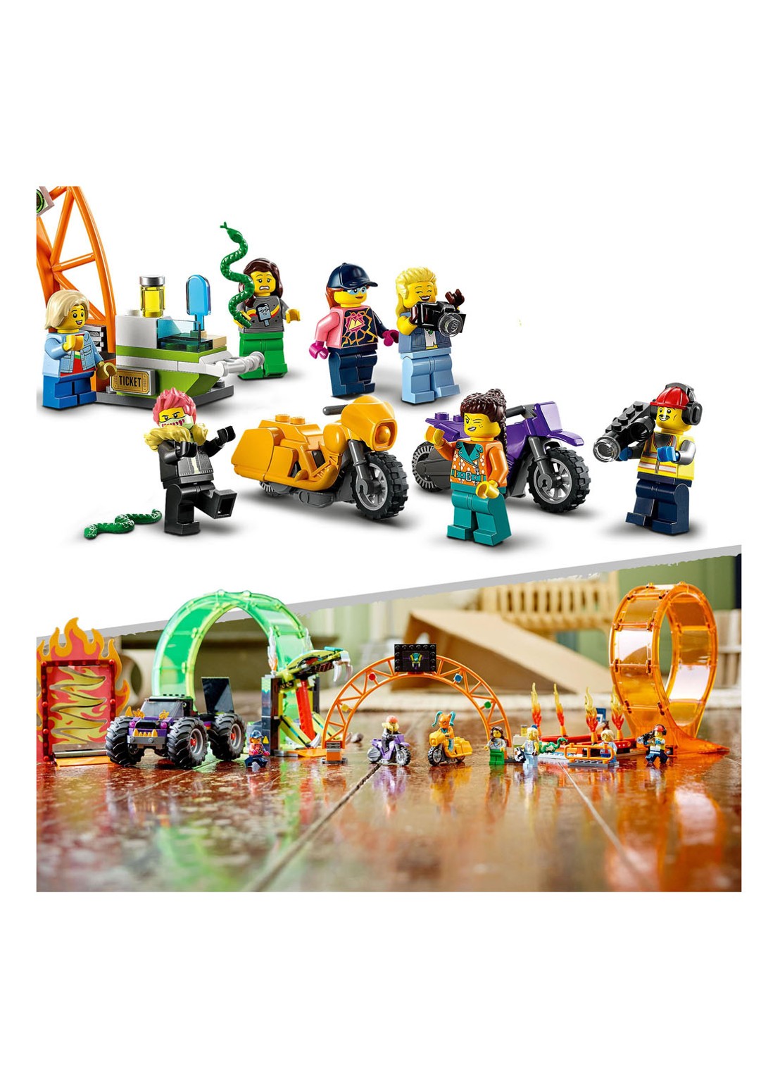 LEGO Dubbele looping stuntarena - 60339 - detail 5 multicolor