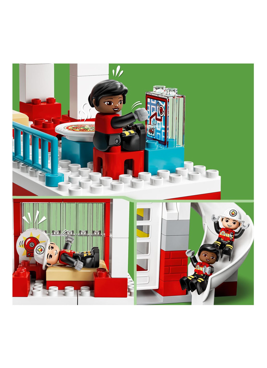 LEGO DUPLO Brandweerkazerne & Helikopter Speelset - 10970 - detail 2 multicolor