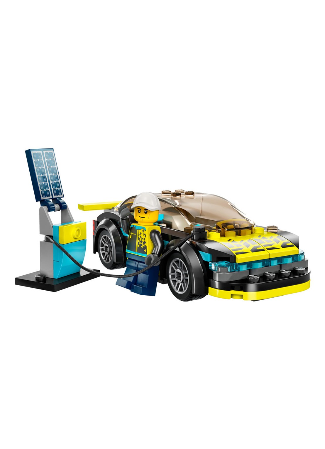LEGO Elektrische sportwagen Bouwset - 60383 - achterkant multicolor