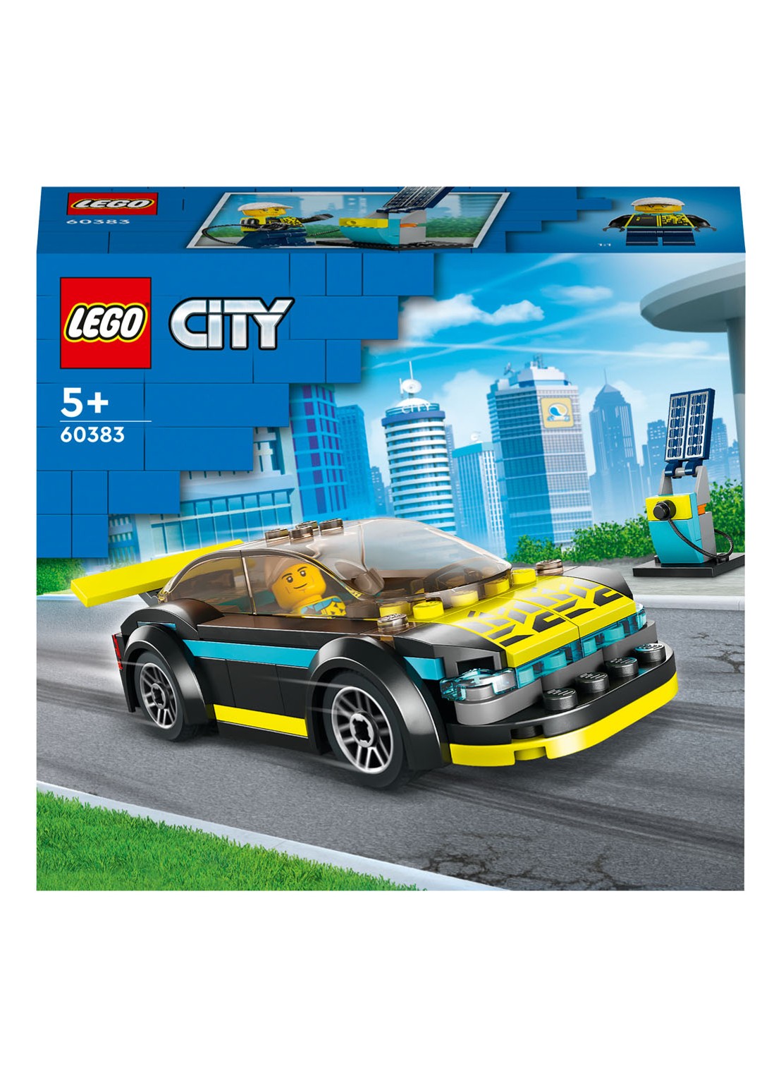 LEGO Elektrische sportwagen Bouwset - 60383 - voorkant 3 multicolor