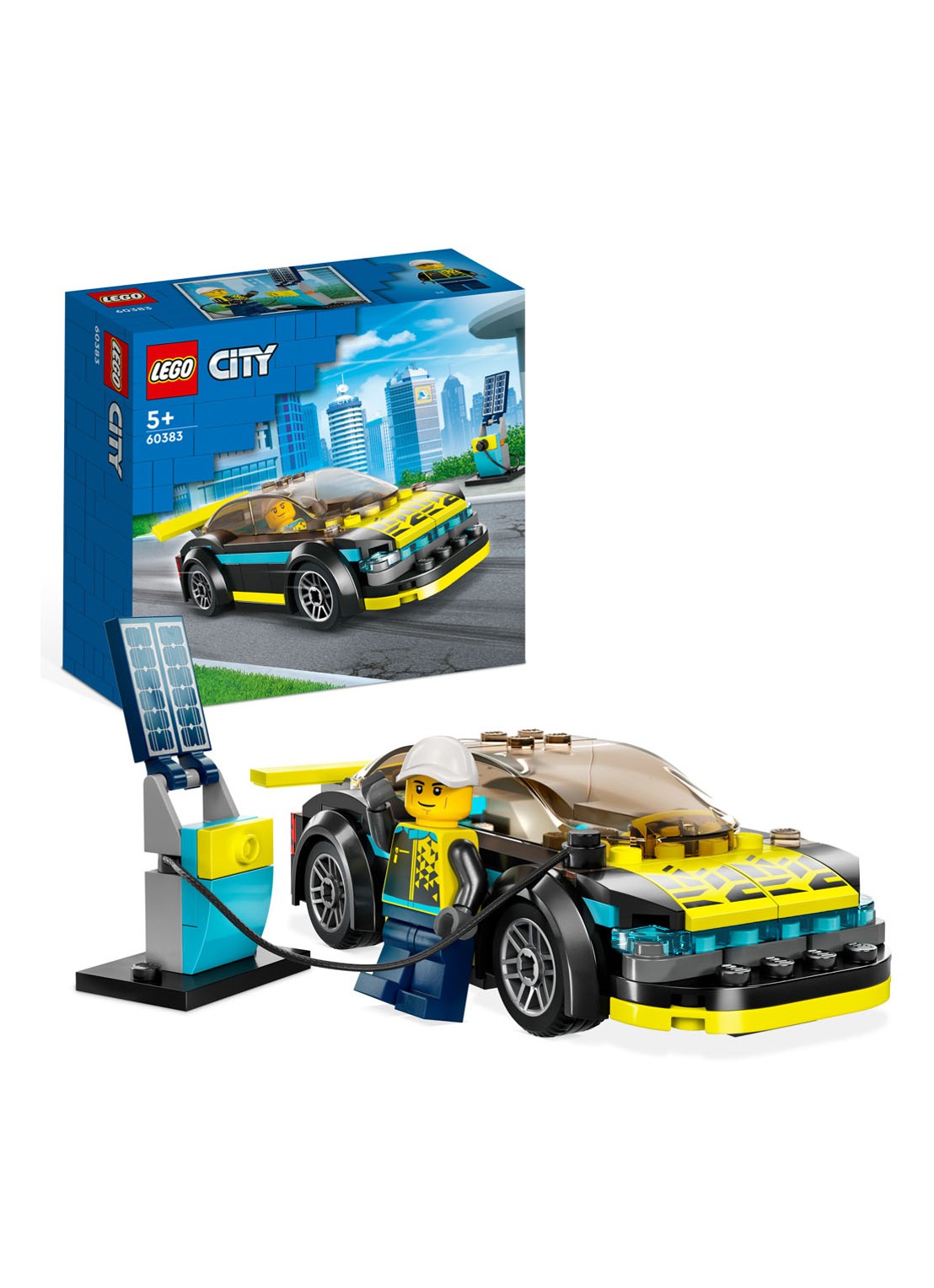 LEGO Elektrische sportwagen Bouwset - 60383 - voorkant 4 multicolor