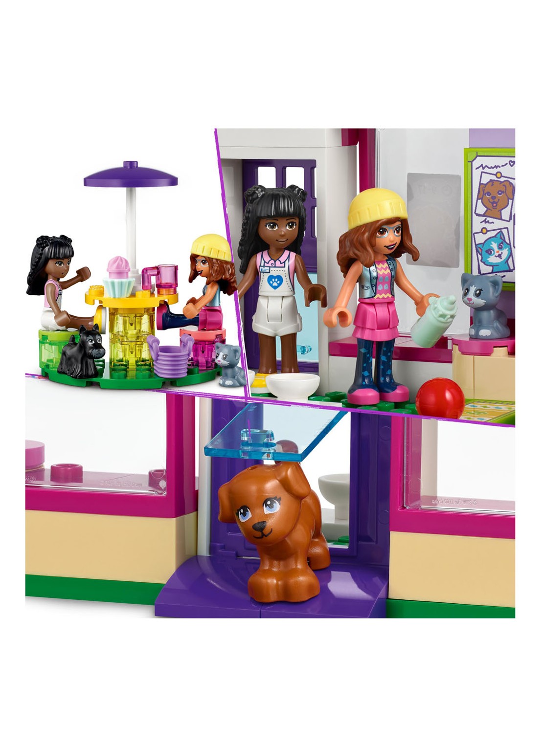 LEGO Friends Huisdierenadoptie Café Dierenset - 41699 - detail 3 multicolor