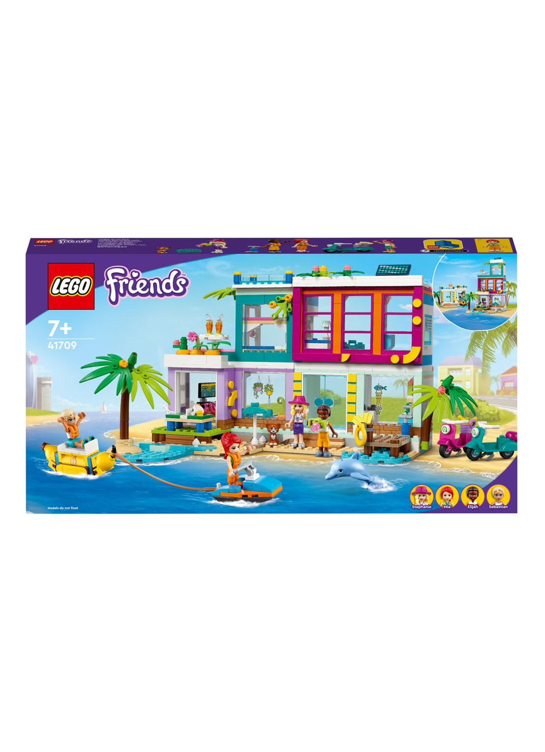 LEGO Friends Vakantie Strandhuis set - 41709 - voorkant multicolor
