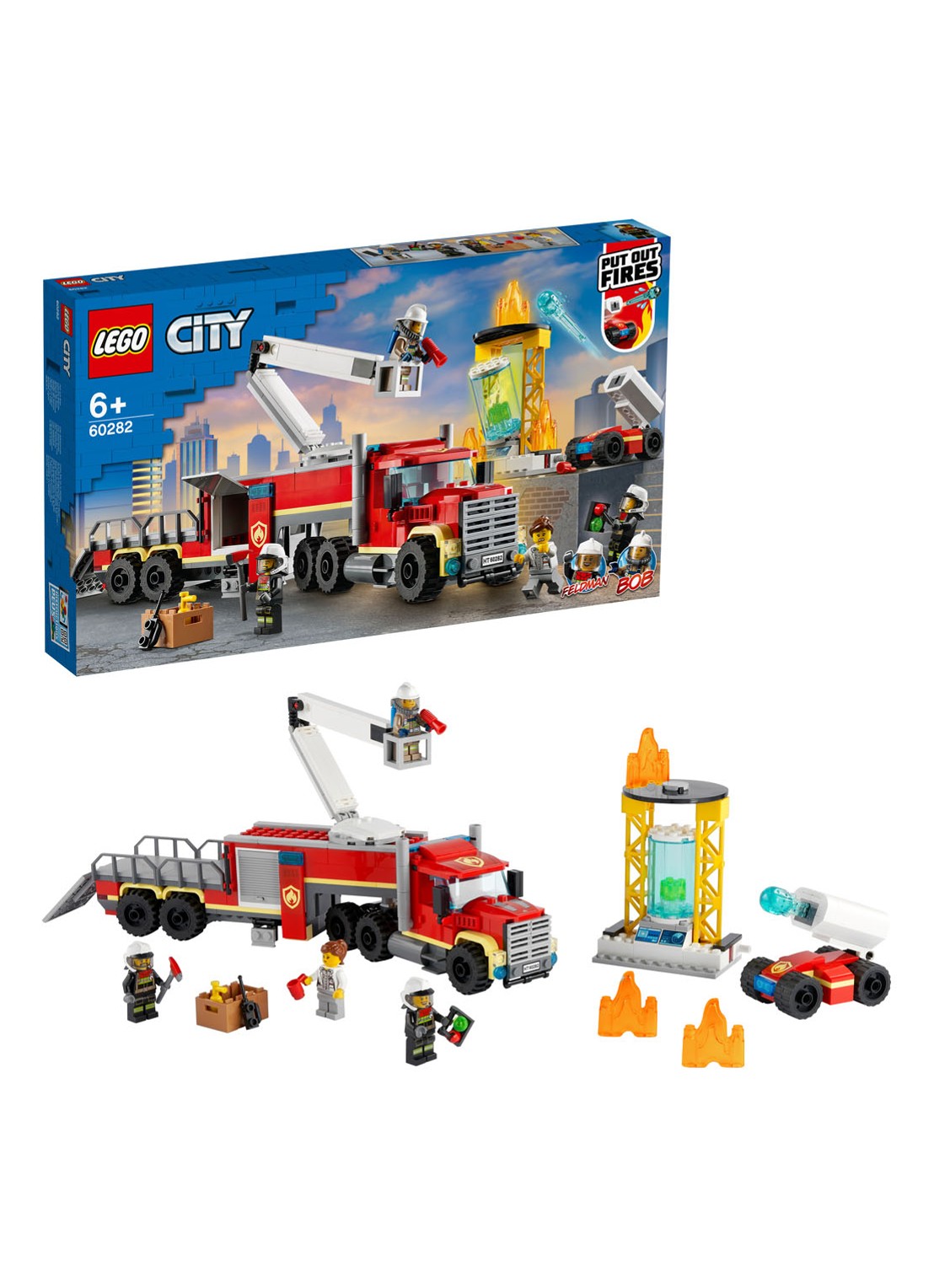 LEGO Grote ladderwagen - 60282 - detail 3 rood