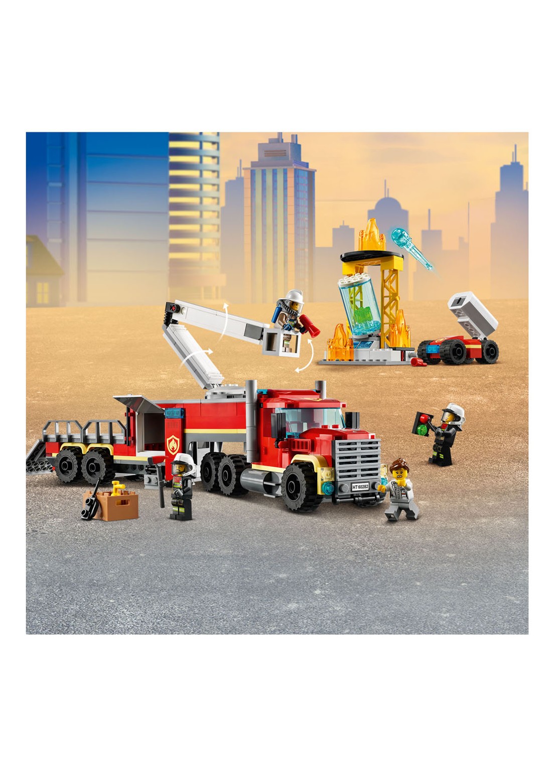 LEGO Grote ladderwagen - 60282 - detail 7 rood