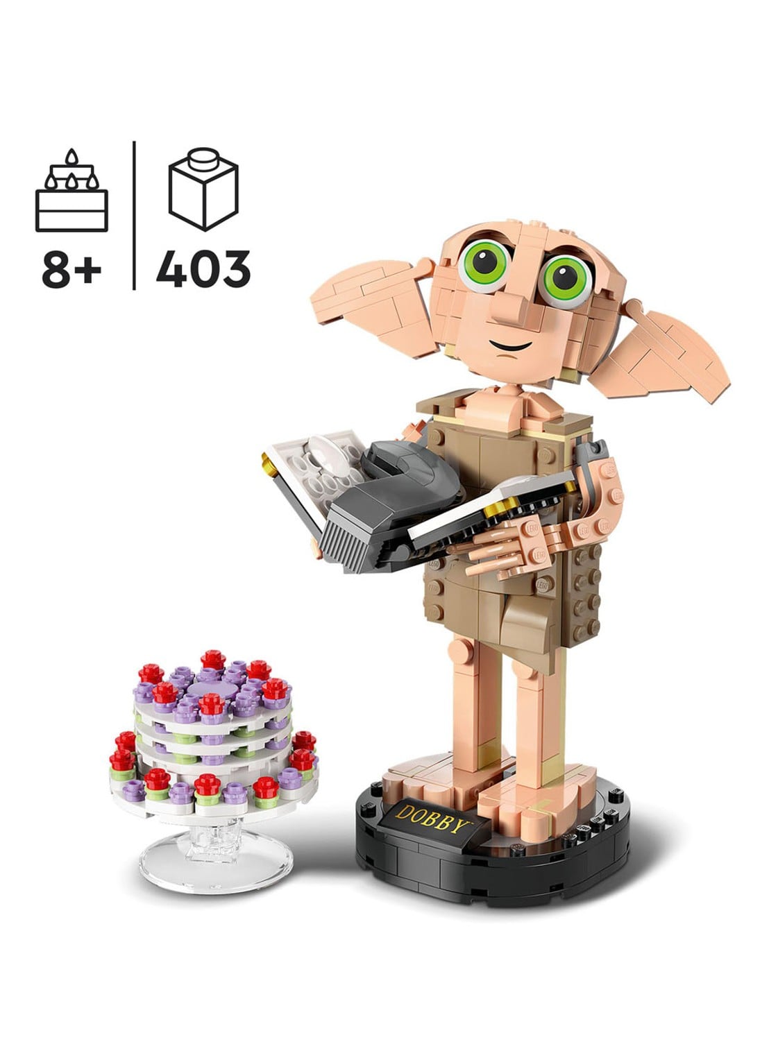 LEGO Harry Potter Dobby de huis-elf - bouwset 76421  - achterkant multicolor