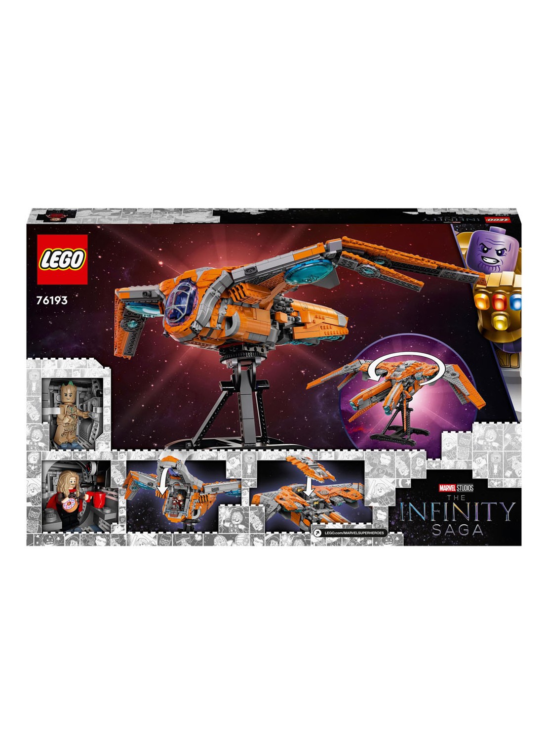LEGO Het schip van de Guardians - 76193 - detail 7 oranje