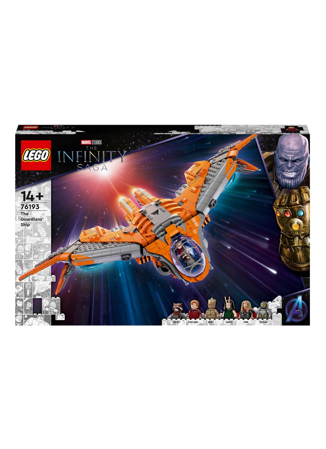 LEGO Het schip van de Guardians - 76193 - voorkant oranje