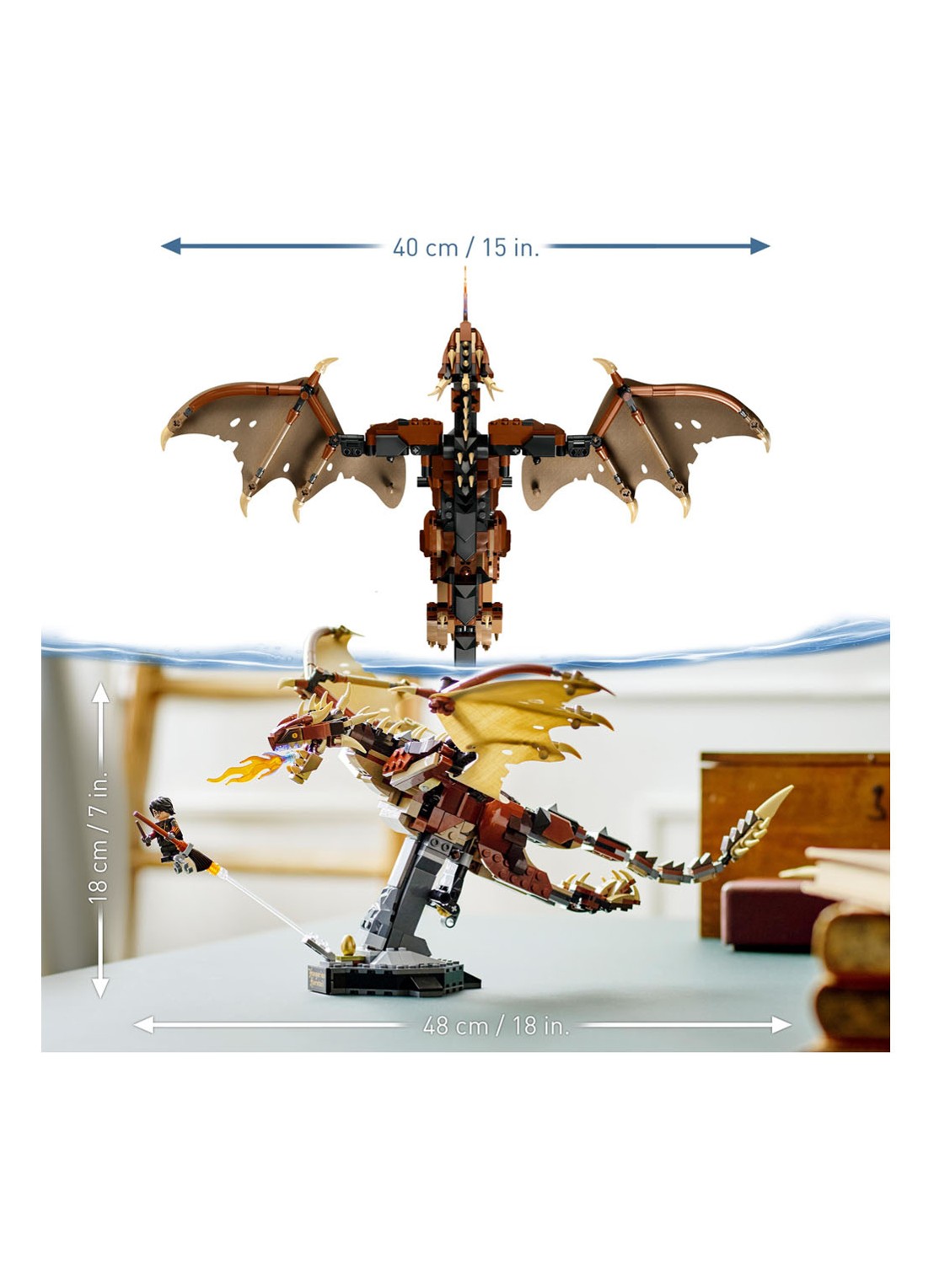 LEGO Hongaarse Hoornstaart draak - 76406 - detail 5 multicolor
