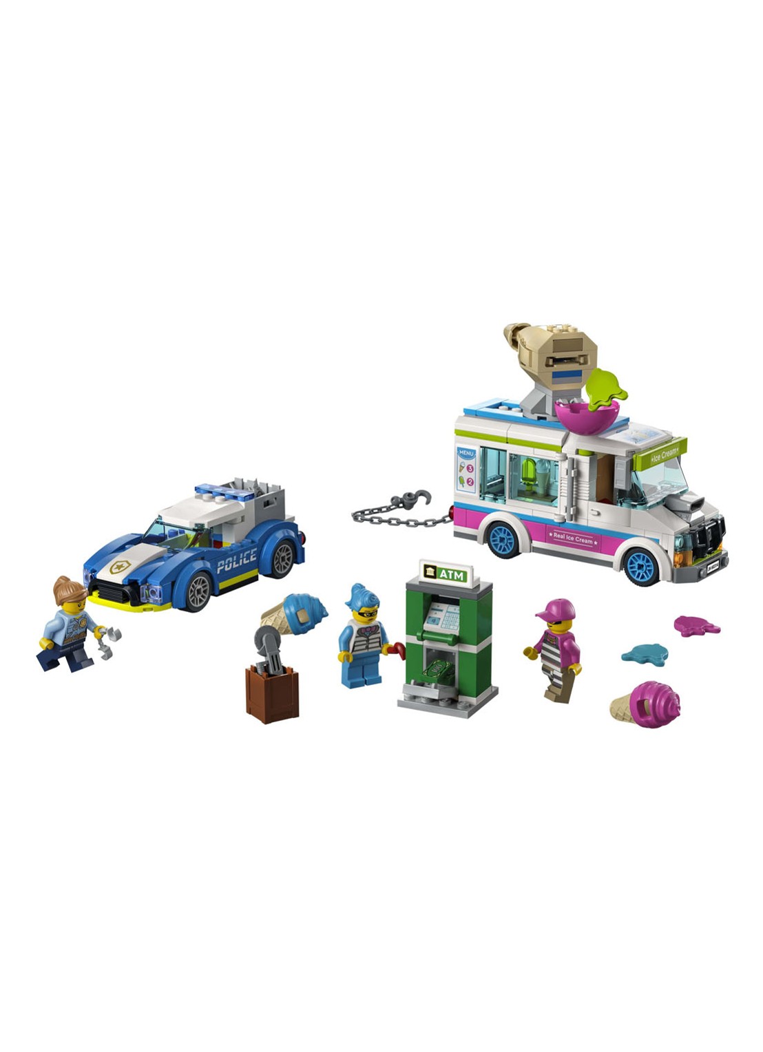 LEGO IJswagen Politieachtervolging bouwspeelgoed - 60314 - voorkant 2 multicolor