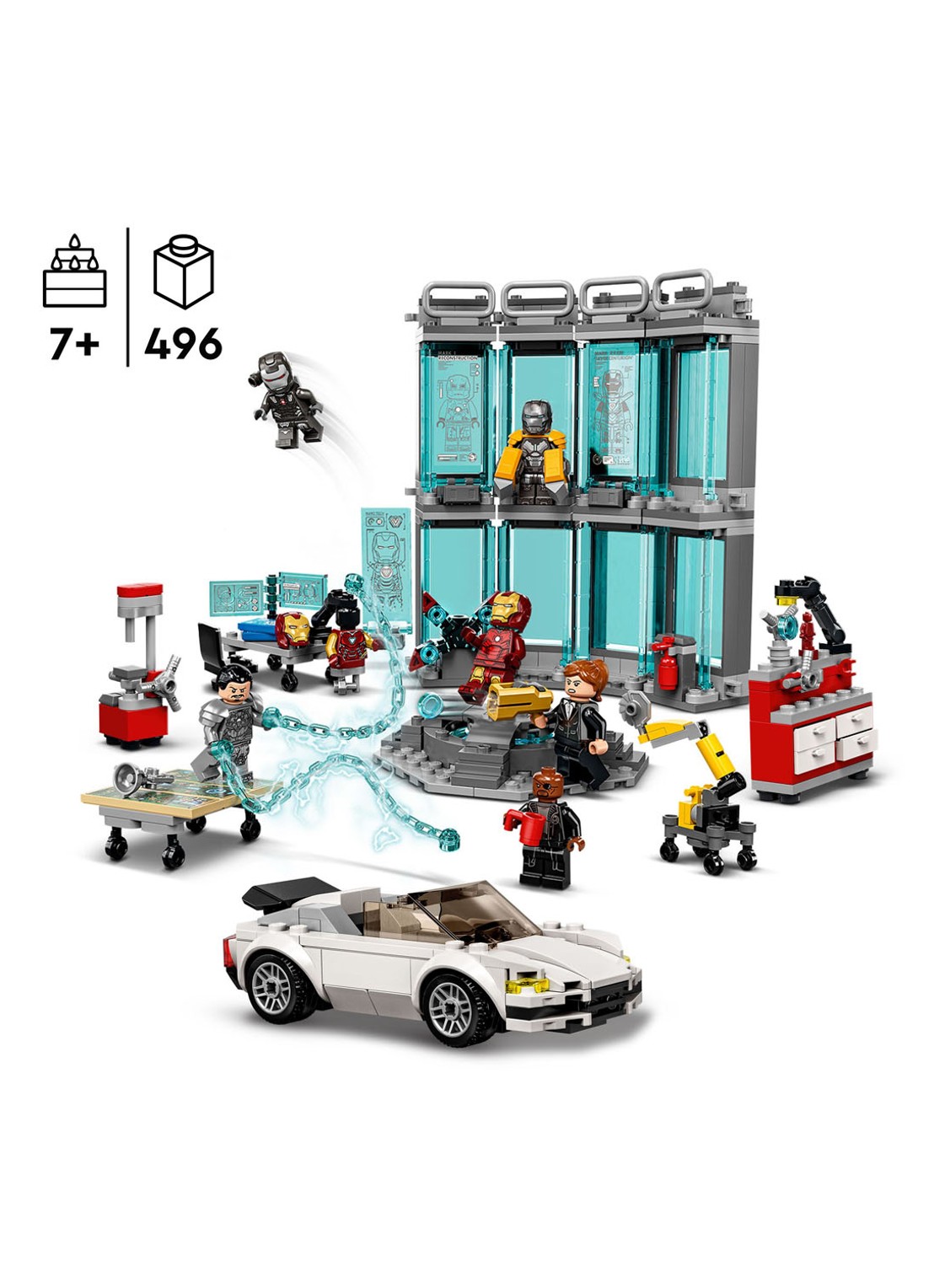 LEGO Iron Man Wapenkamer - 76216 - detail 4 multicolor