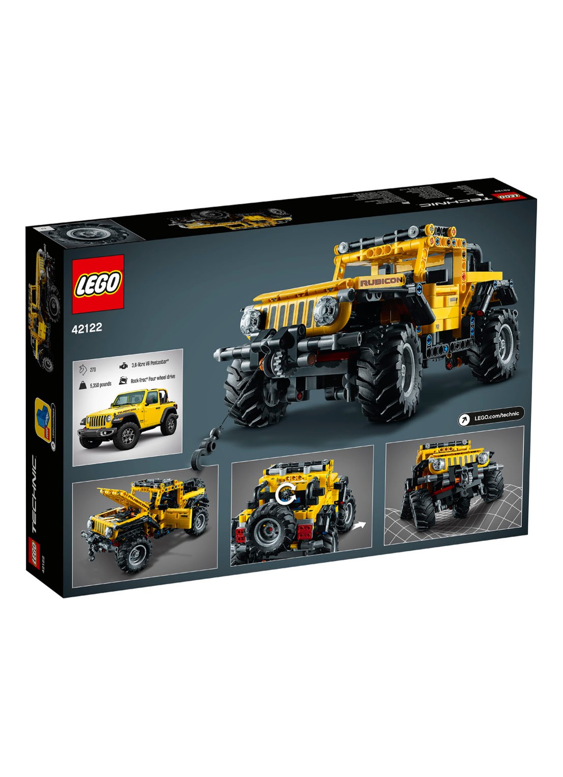 LEGO Jeep Wrangler - 42122 - voorkant geel