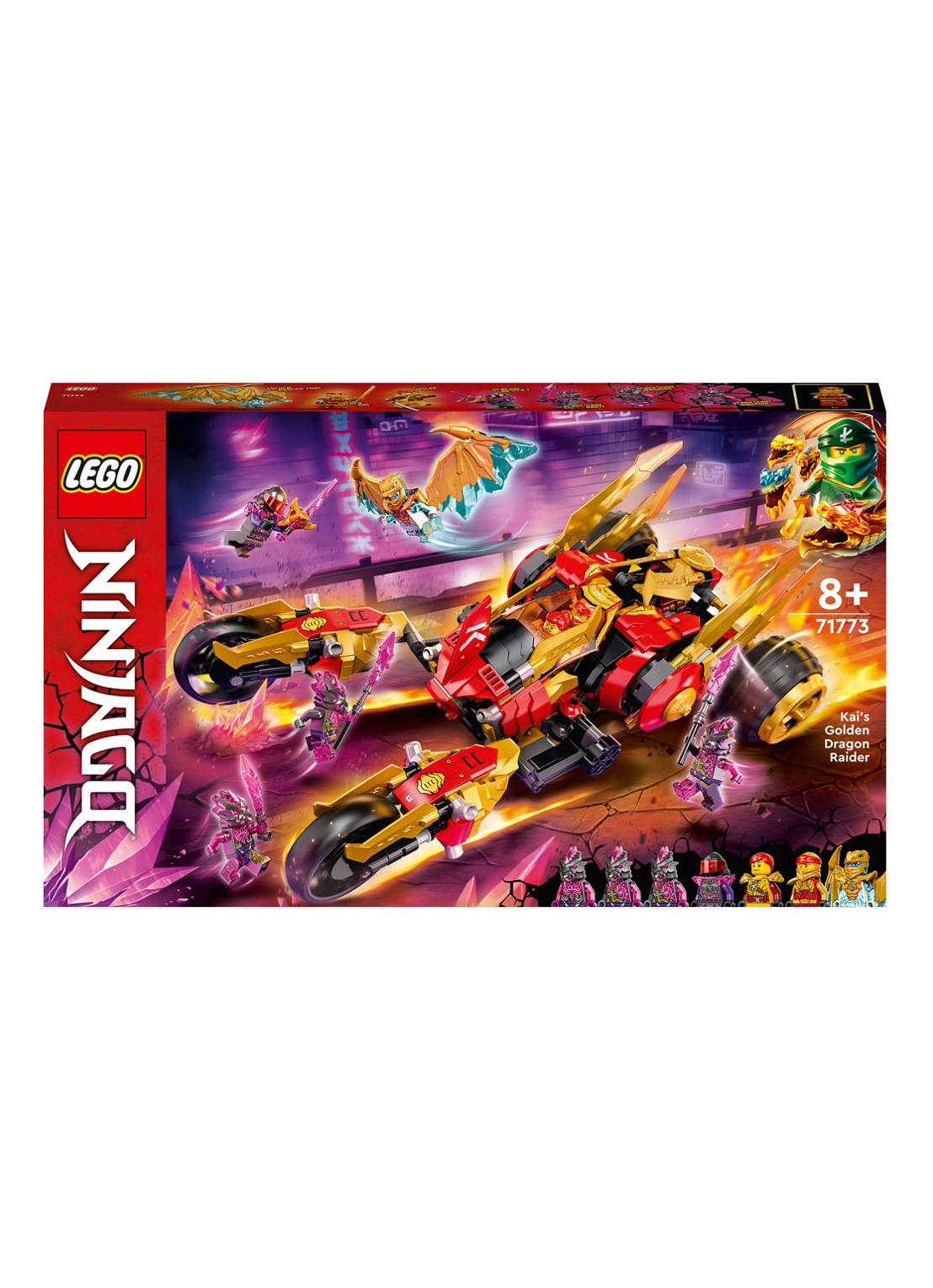 LEGO Kai’s gouden drakenvoertuig - 71773 - voorkant multicolor