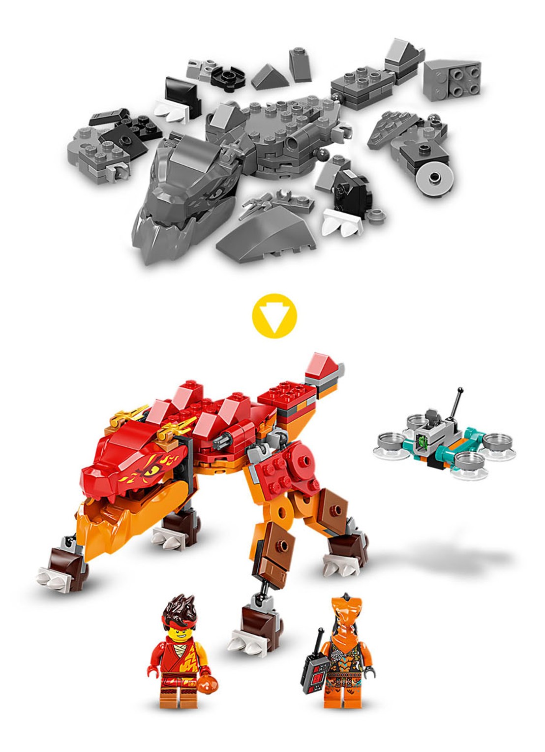 LEGO Kai's Vuurdraak EVO bouwspeelgoed - 71762 - detail 4 multicolor