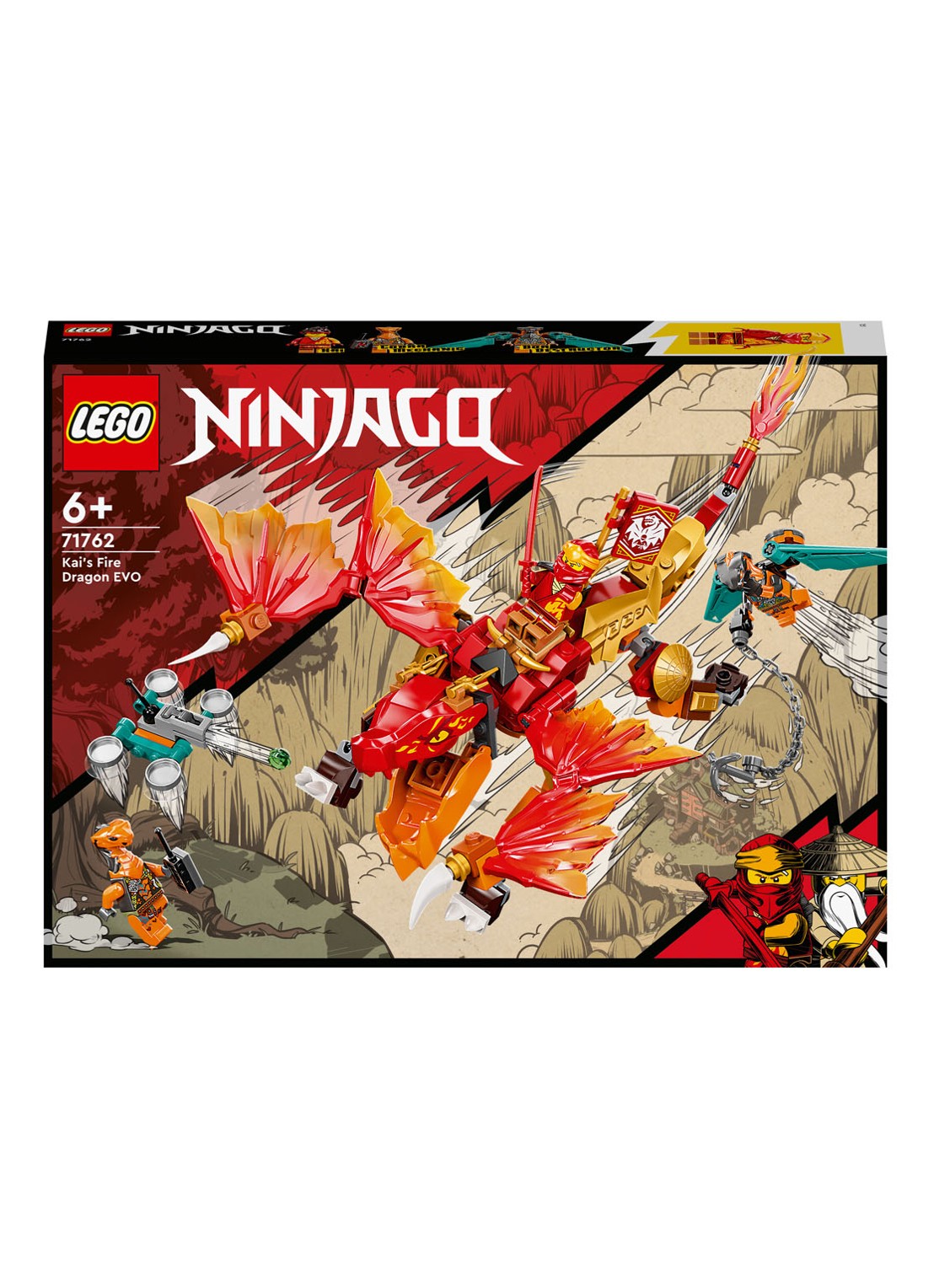 LEGO Kai's Vuurdraak EVO bouwspeelgoed - 71762 - voorkant multicolor