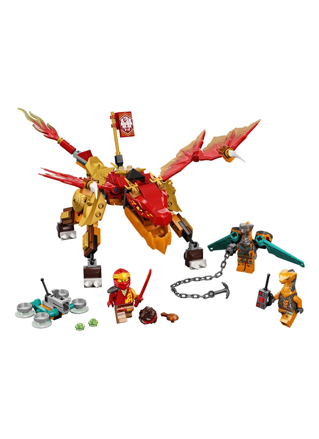 LEGO Kai's Vuurdraak EVO bouwspeelgoed - 71762 - voorkant 2 multicolor