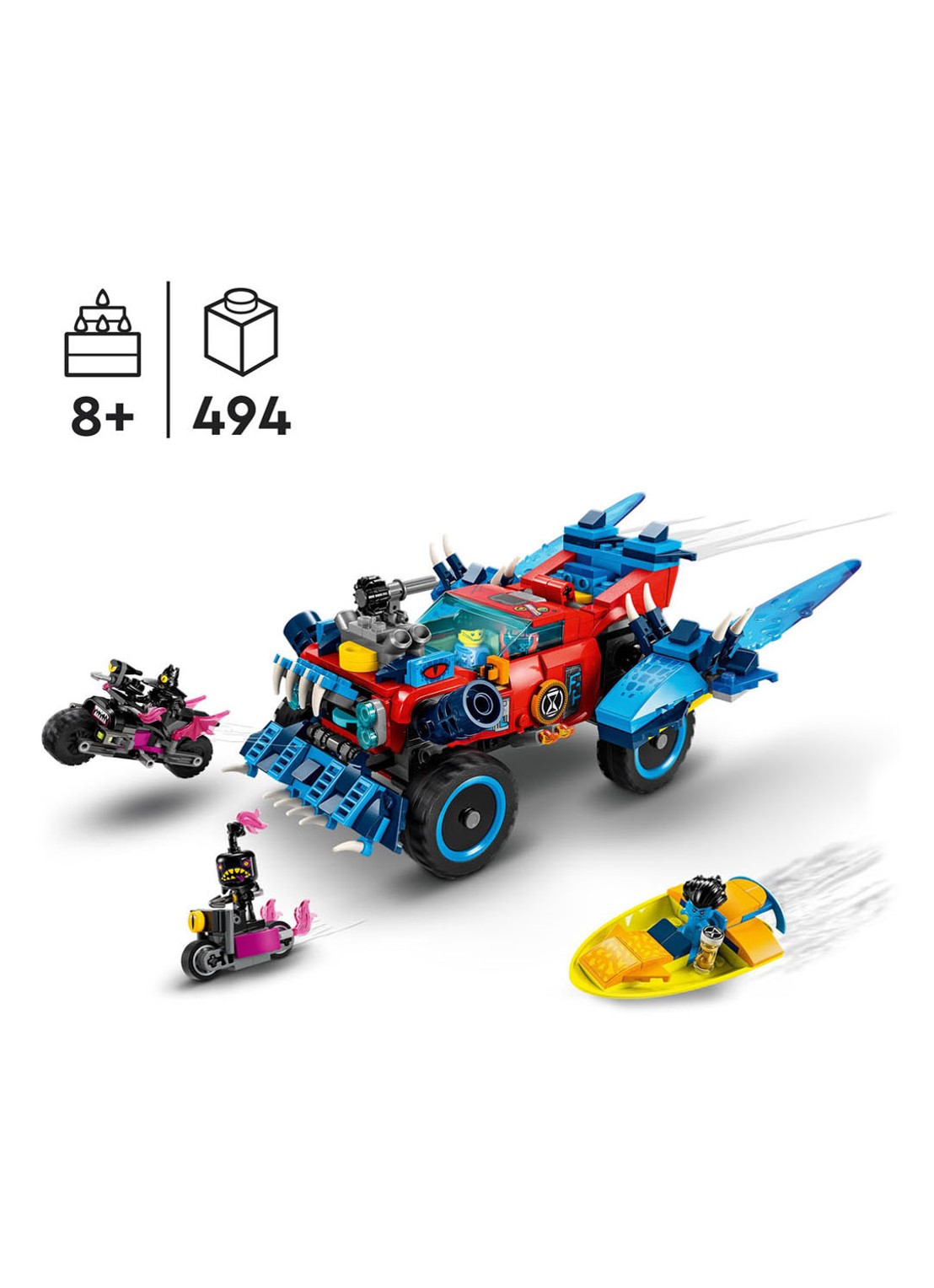 LEGO Krokodilauto bouwset -  71458 - detail multicolor