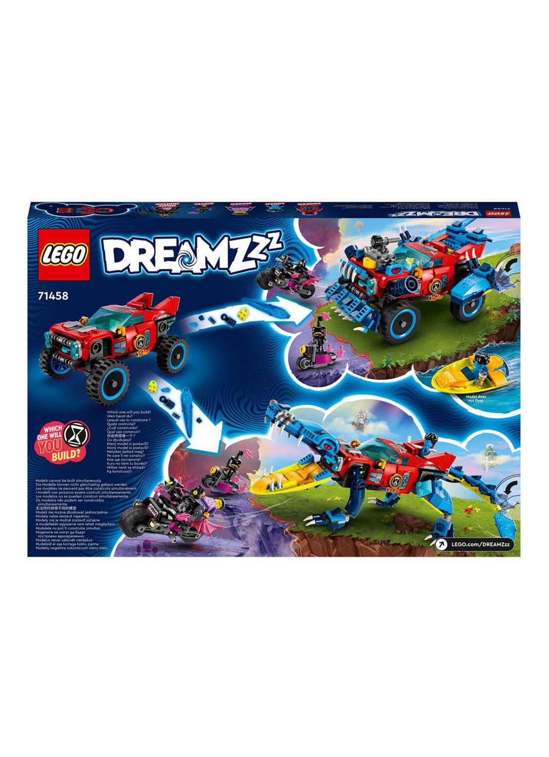 LEGO Krokodilauto bouwset -  71458 - voorkant 4 multicolor
