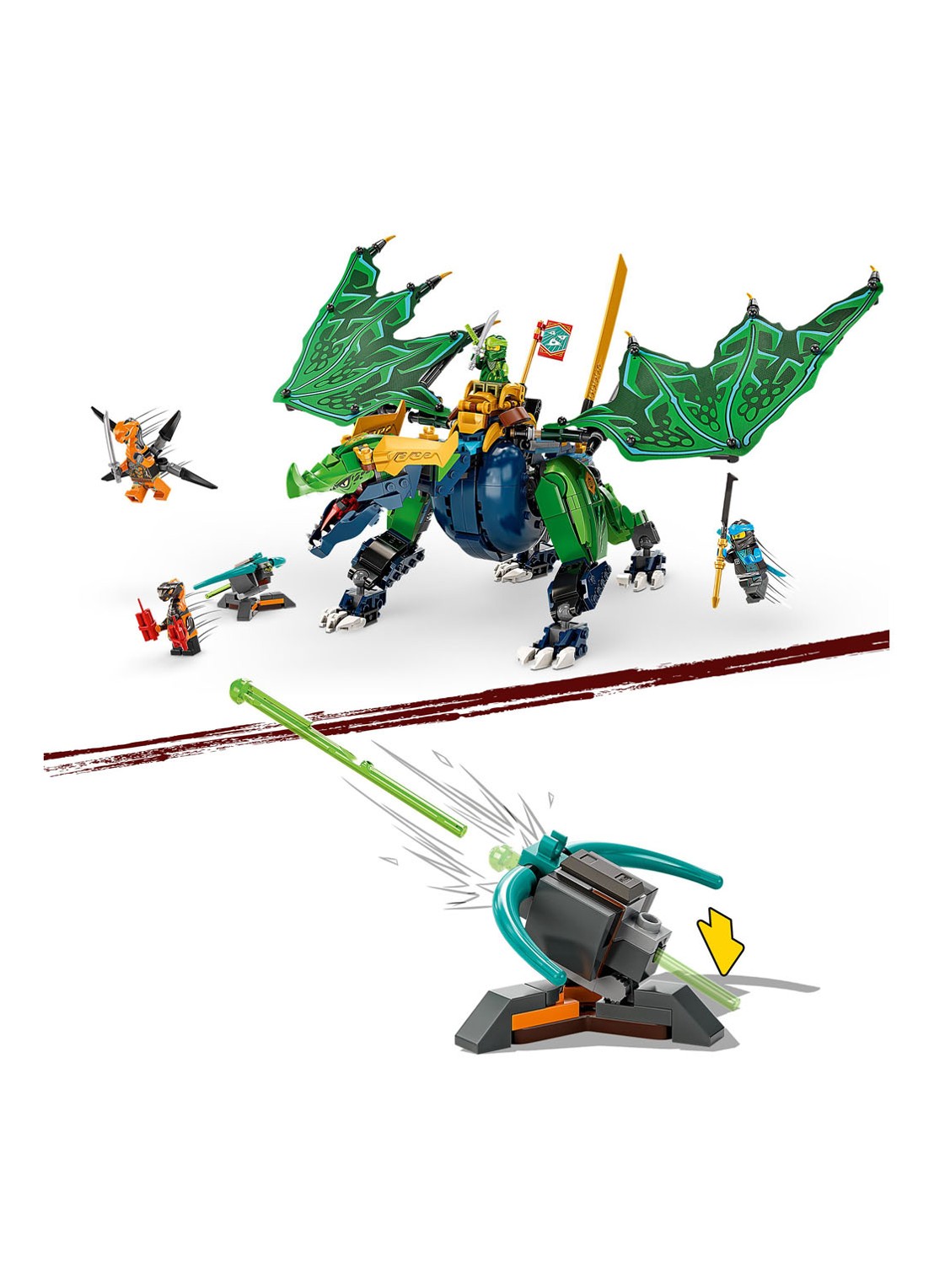 LEGO Lloyd's Legendarische Draak bouwspeelgoed - 71766 - detail 4 multicolor