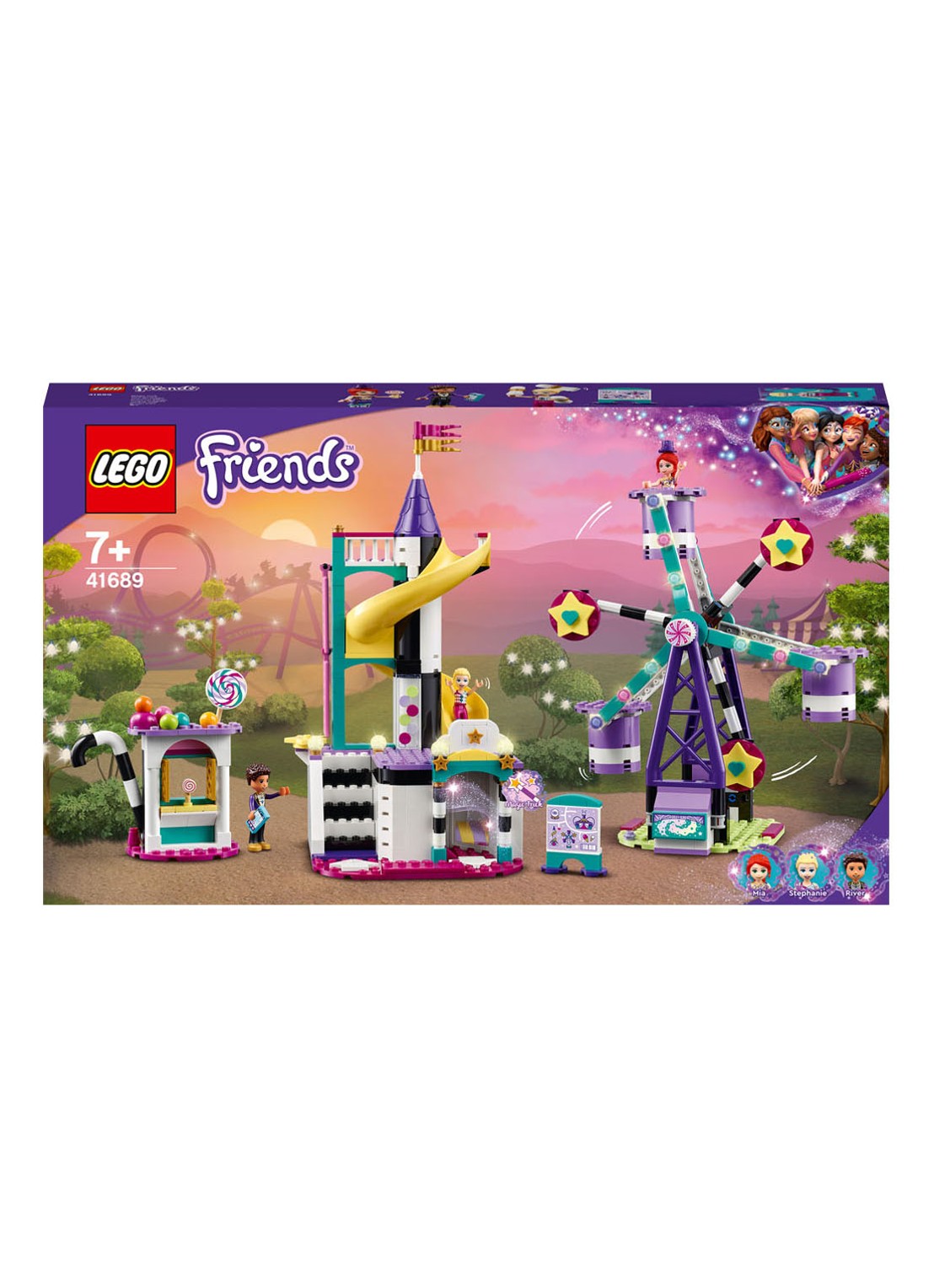 LEGO Magisch reuzenrad en glijbaan - 41689 - voorkant 6 paars