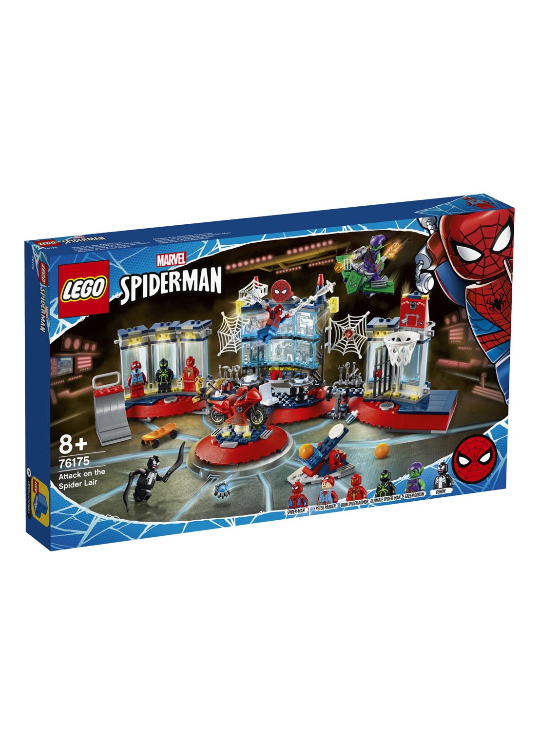 LEGO Marvel Super Heroes Aanval op de Spider schuilplaats - 76175 - voorkant blauw