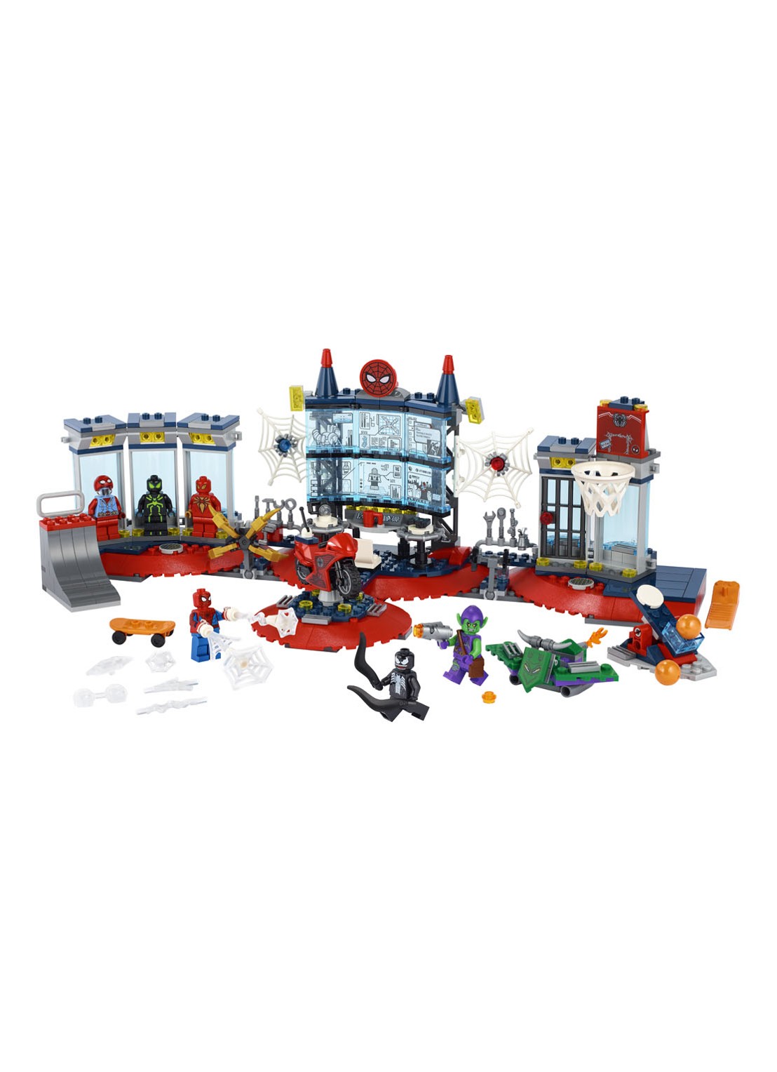 LEGO Marvel Super Heroes Aanval op de Spider schuilplaats - 76175 - voorkant 2 blauw