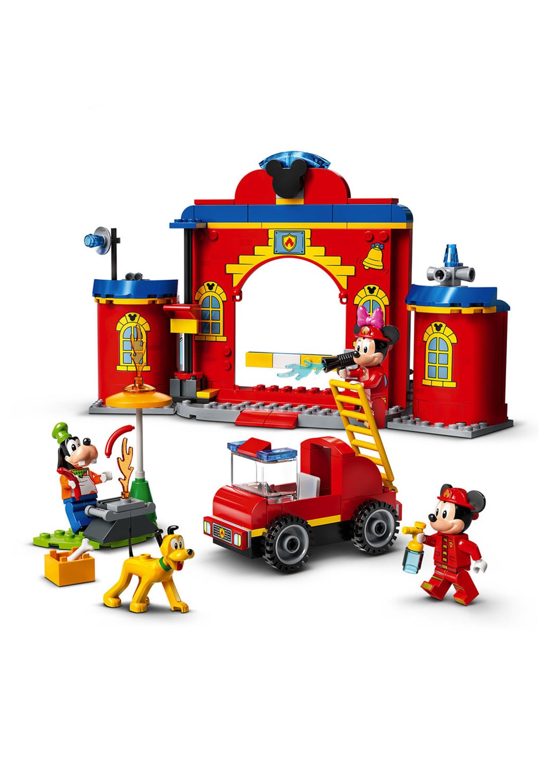 LEGO Mickey Mouse Brandweerkazerne & auto - 10776 - detail 4 rood