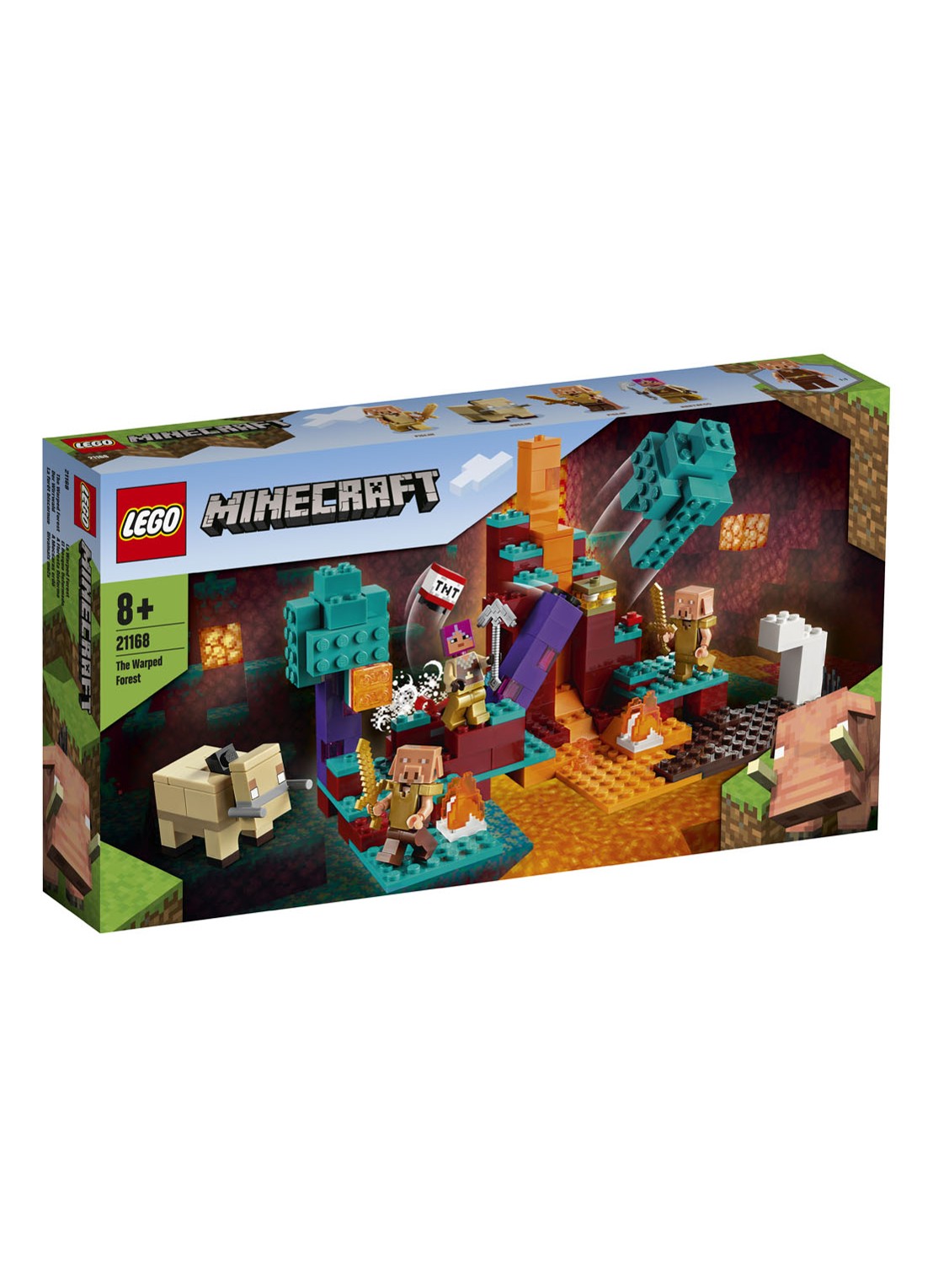 LEGO Minecraft Het verwrongen bos - 21168 - voorkant turquoise