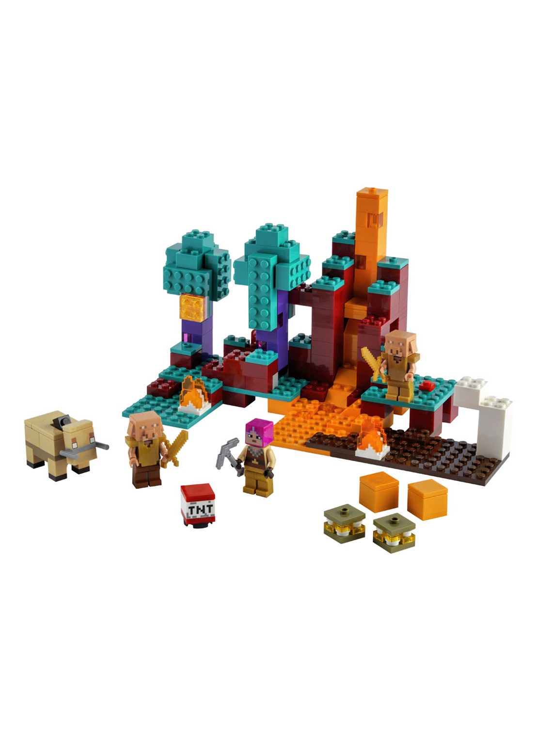 LEGO Minecraft Het verwrongen bos - 21168 - voorkant 2 turquoise
