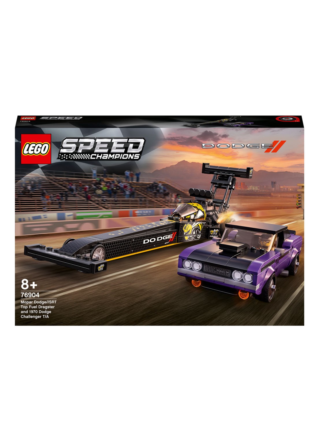 LEGO Mopar Dodge - 76904 - voorkant paars