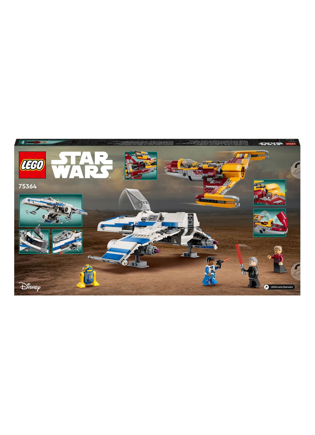 LEGO New Republic E-wing vs. Shin Hati's Starfighter Ruimteschip - bouwset 75364 - detail multicolor