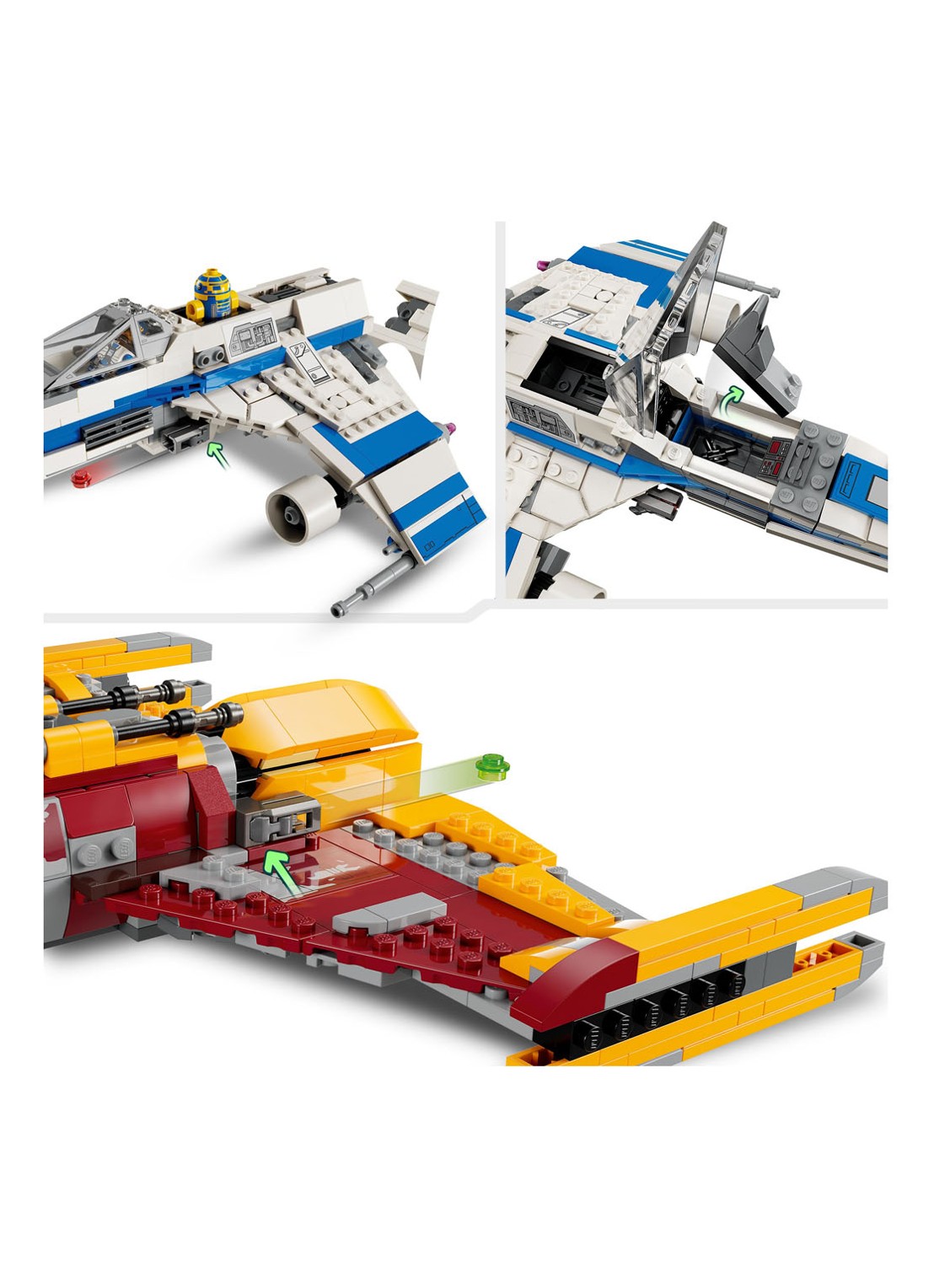 LEGO New Republic E-wing vs. Shin Hati's Starfighter Ruimteschip - bouwset 75364 - detail 4 multicolor
