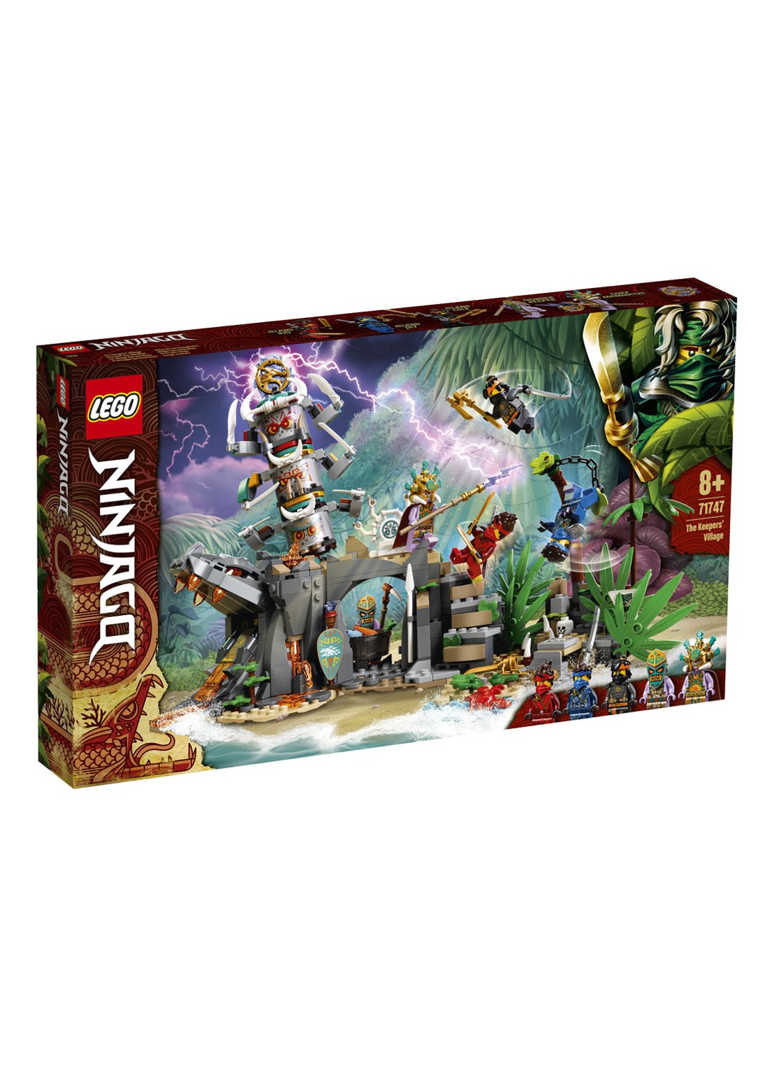 LEGO NINJAGO Het dorp van de Beschermers - 71747 - voorkant donkergrijs