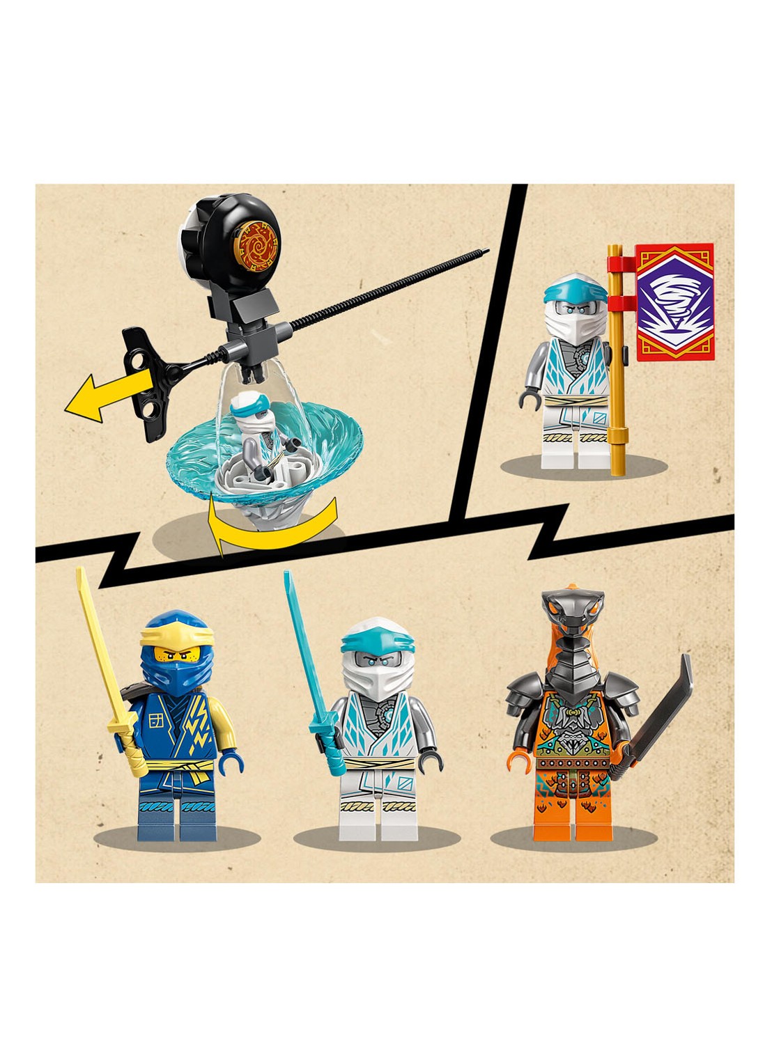 LEGO NINJAGO Ninja Trainingcentrum Spin Speelset- 71764 - detail 6 multicolor