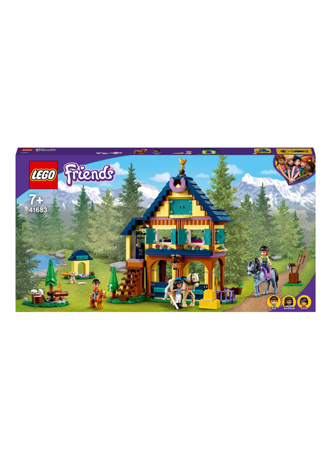 LEGO Paardrijdbasis in het bos Set - 41683 - voorkant bruin