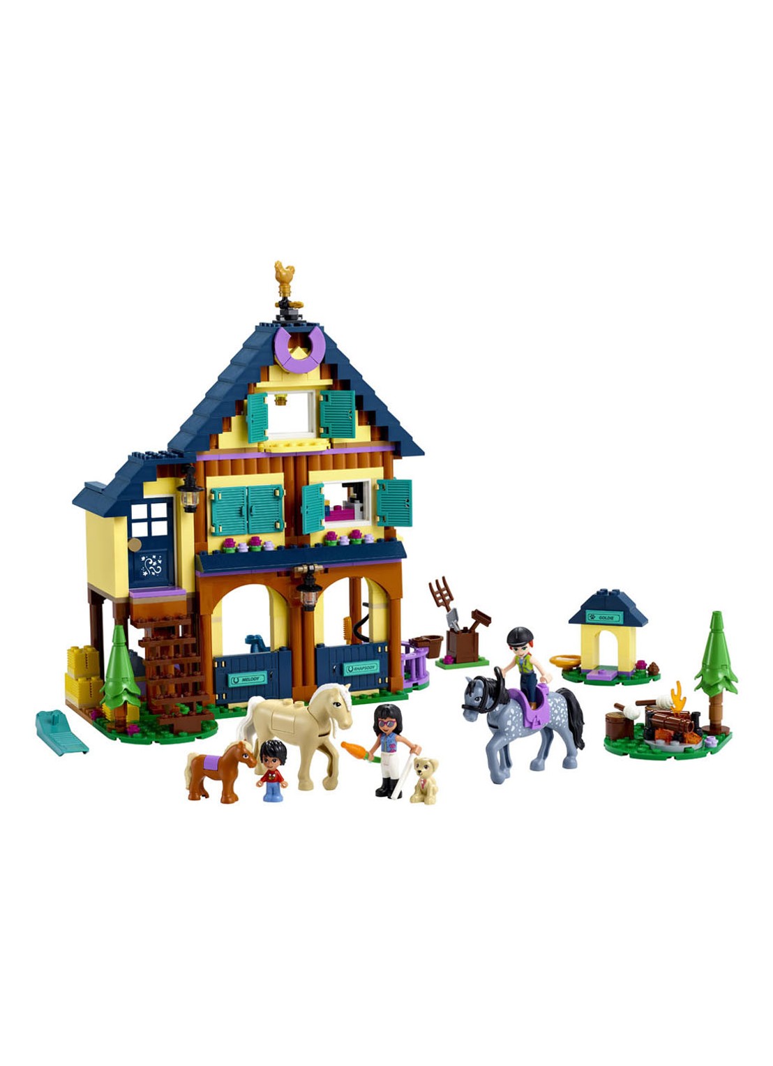 LEGO Paardrijdbasis in het bos Set - 41683 - voorkant 2 bruin