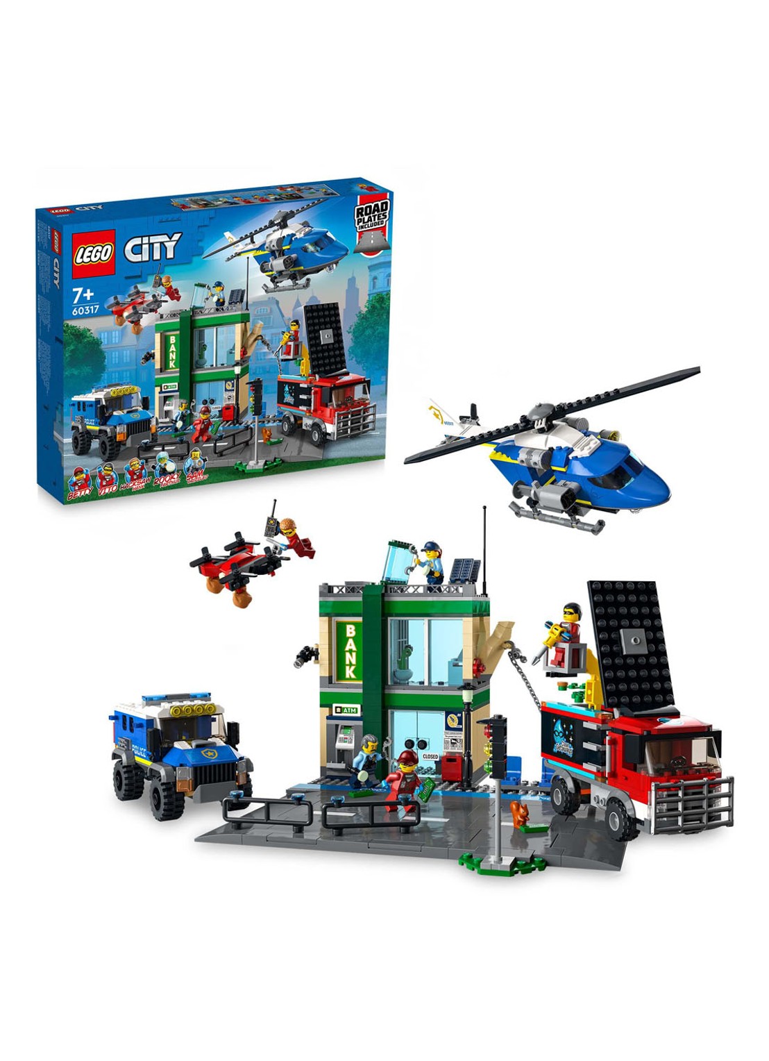 LEGO Politieachtervolging Bij de Bank bouwspeelgoed - 60317 - detail 3 multicolor