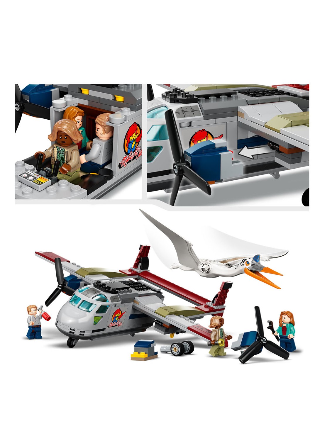 LEGO Quetzalcoatlus vliegtuighinderlaag - 76947 - detail 4 multicolor