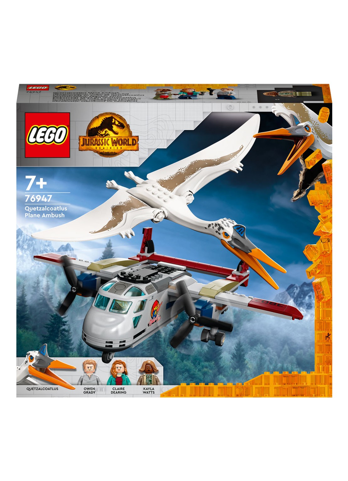 LEGO Quetzalcoatlus vliegtuighinderlaag - 76947 - voorkant multicolor