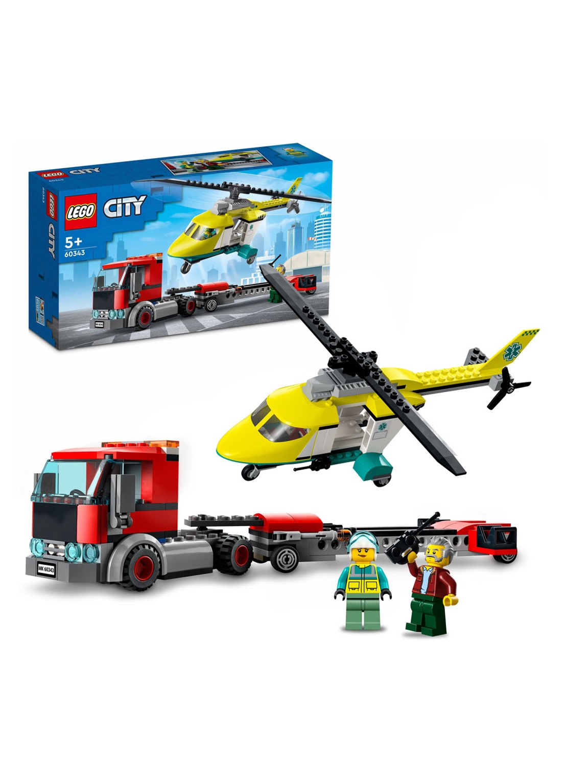 LEGO Reddingshelikopter Transport bouwspeelgoed - 60343 - detail 3 multicolor