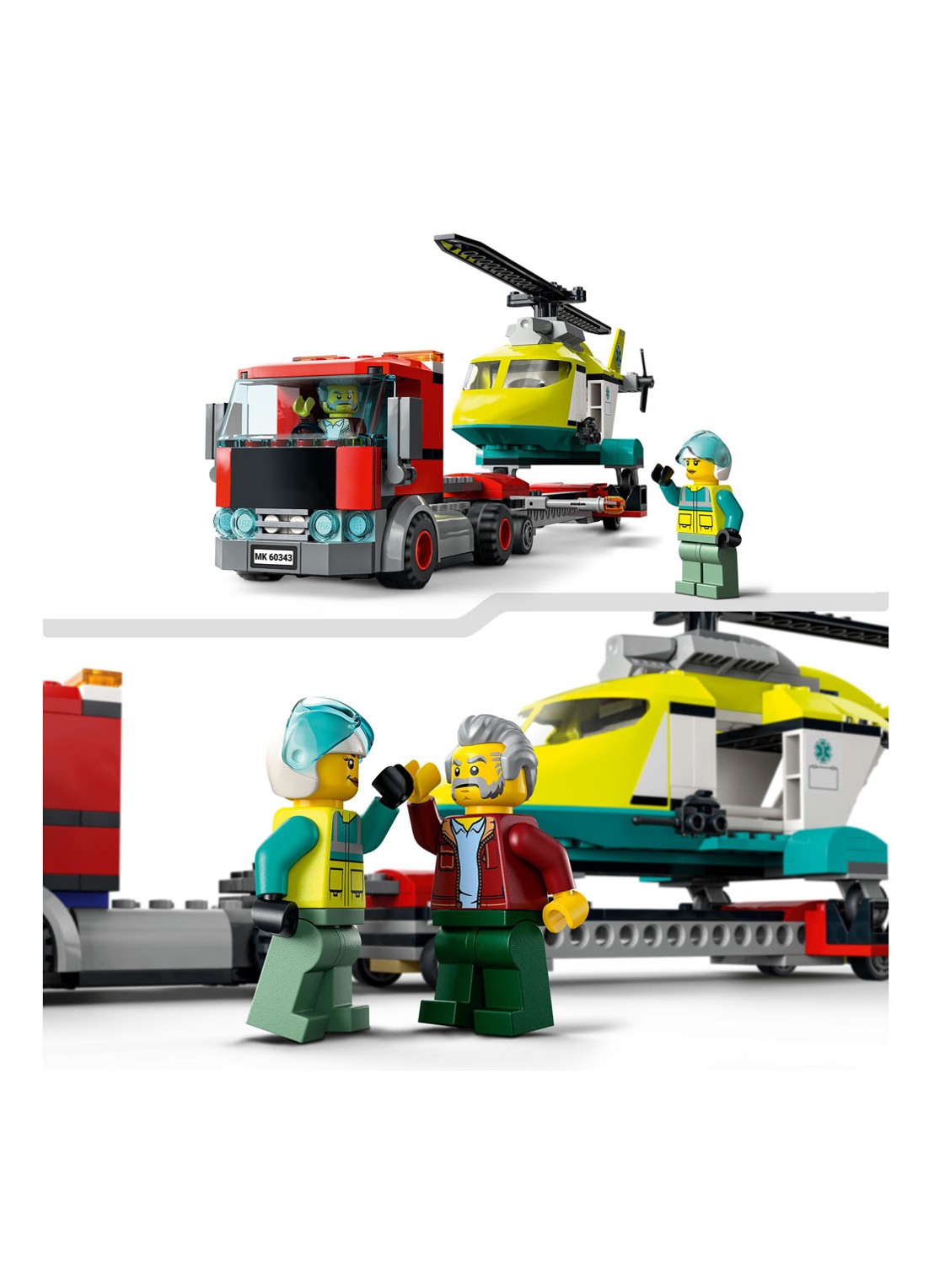 LEGO Reddingshelikopter Transport bouwspeelgoed - 60343 - detail 5 multicolor